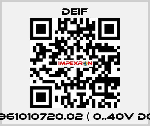 2961010720.02 ( 0..40V DC ) Deif