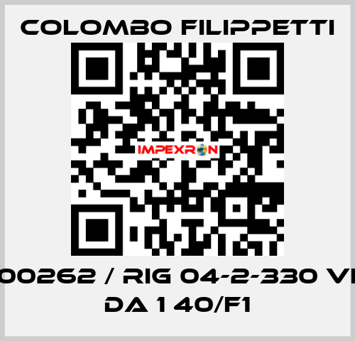 PC5000262 / RIG 04-2-330 VL VCT DA 1 40/F1 Colombo Filippetti