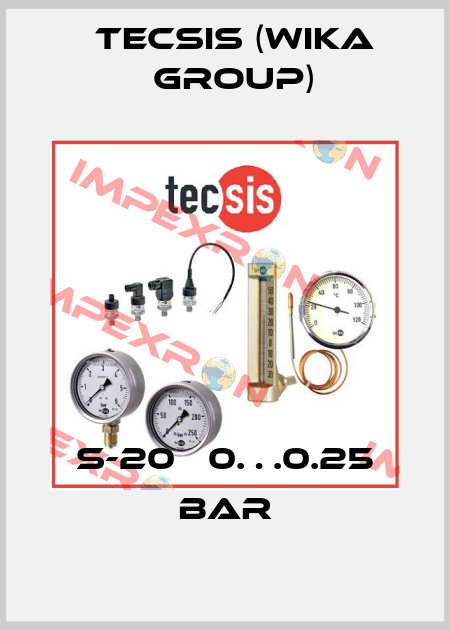 S-20   0…0.25 bar Tecsis (WIKA Group)