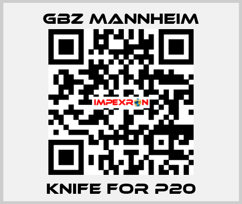 knife for P20 GBZ MANNHEIM