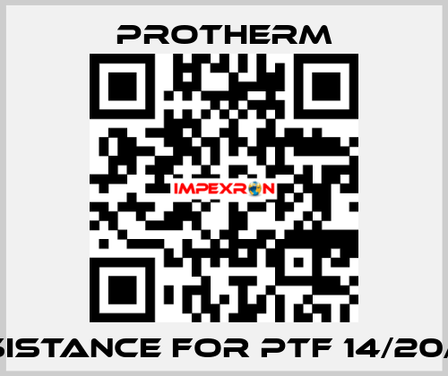 resistance for PTF 14/20/180 PROTHERM