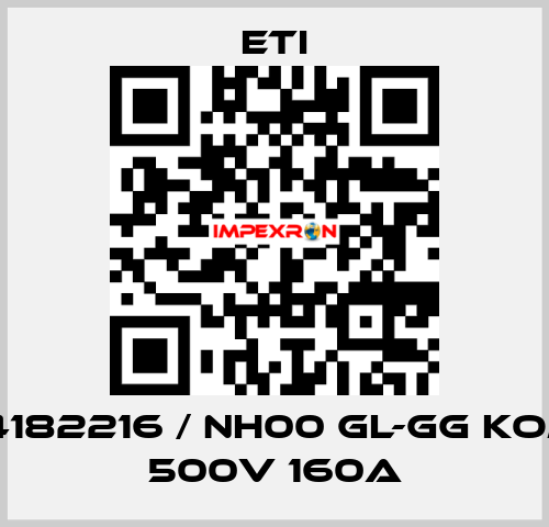 004182216 / NH00 gL-gG KOMBI 500V 160A Eti
