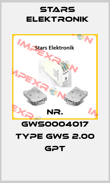 Nr. GWS0004017 Type GWS 2.00 GPT Stars Elektronik