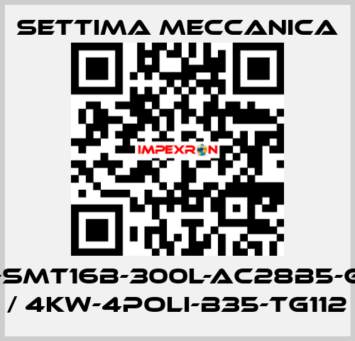 GR55-SMT16B-300L-AC28B5-G-S2-T / 4Kw-4Poli-B35-TG112 Settima Meccanica