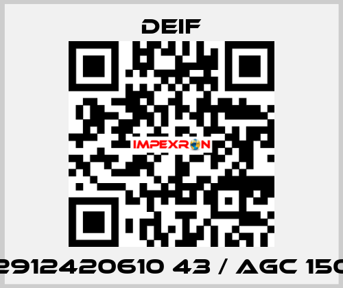 2912420610 43 / AGC 150 Deif