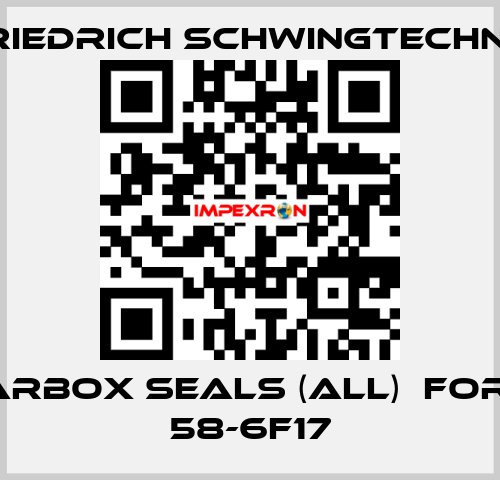 Gearbox seals (all)  for UE 58-6F17 Friedrich Schwingtechnik