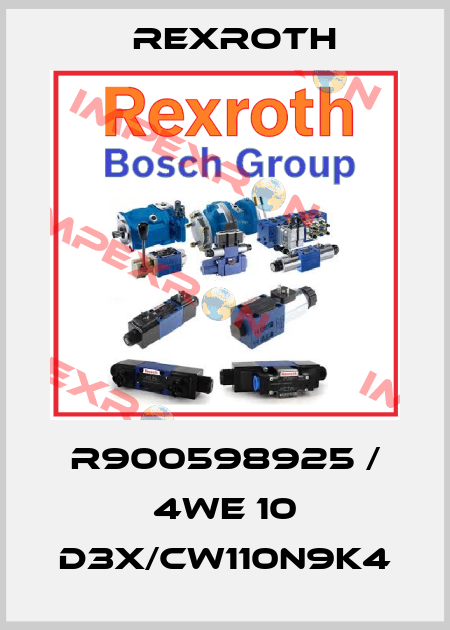 R900598925 / 4WE 10 D3X/CW110N9K4 Rexroth