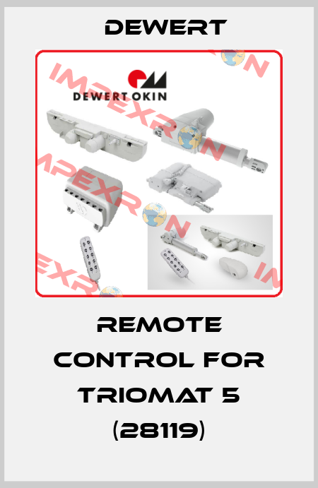 Remote control for TRIOMAT 5 (28119) DEWERT