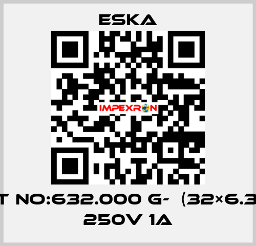 Best No:632.000 G-  (32×6.3mm) 250V 1A Eska