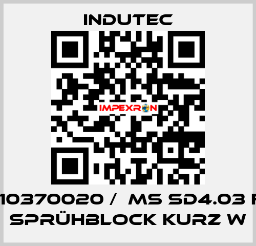 9110370020 /  MS SD4.03 FD SPRÜHBLOCK KURZ W Indutec