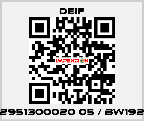 2951300020 05 / BW192 Deif