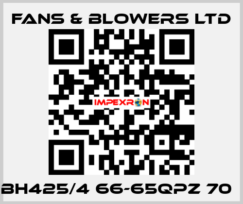BH425/4 66-65QPZ 70㎏ Fans & Blowers Ltd