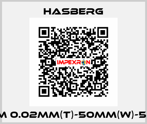 SHIM 0.02MM(T)-50MM(W)-5M(L) Hasberg