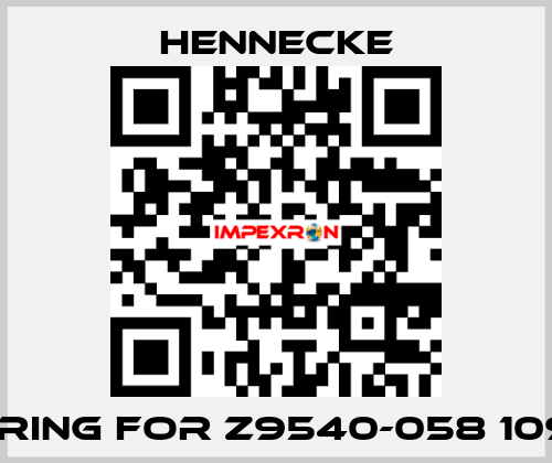 o ring for Z9540-058 1097 Hennecke