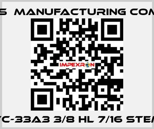 VC-33A3 3/8 HL 7/16 STEM VI- CAS  Manufacturing Company