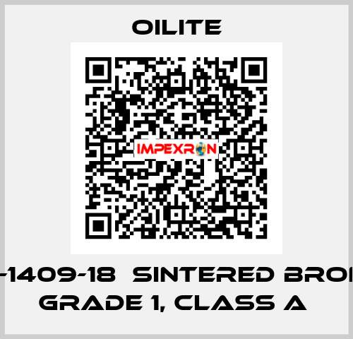 AA-1409-18  Sintered Bronze Grade 1, class A  Oilite