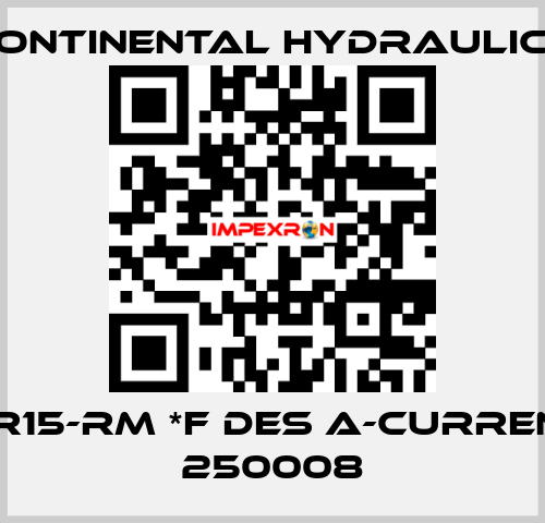 PVR15-RM *F DES A-CURRENT – 250008 Continental Hydraulics