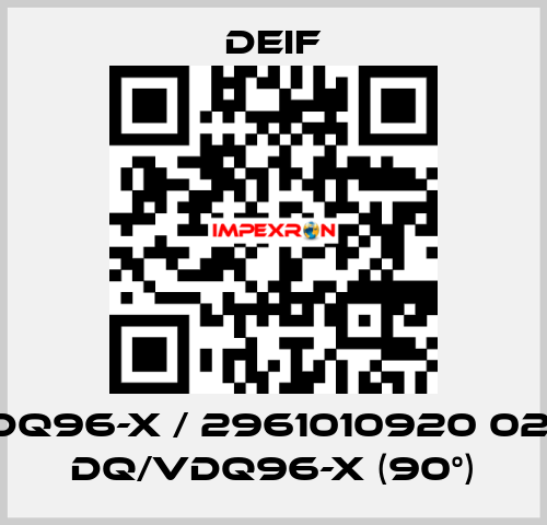 DQ96-x / 2961010920 02, DQ/VDQ96-x (90°) Deif