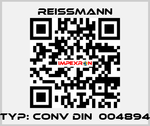 Typ: CONV DIN  004894 Reissmann