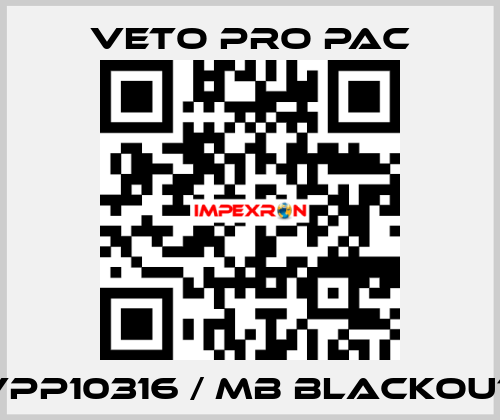 VPP10316 / MB BLACKOUT Veto Pro Pac
