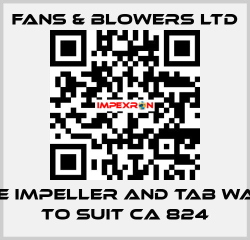 Spare impeller and tab washer to suit CA 824 Fans & Blowers Ltd