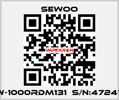 SW-1000RDm131  S/N:472478 Sewoo