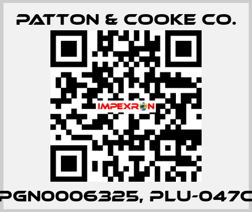 PGN0006325, PLU-047C Patton & Cooke Co.