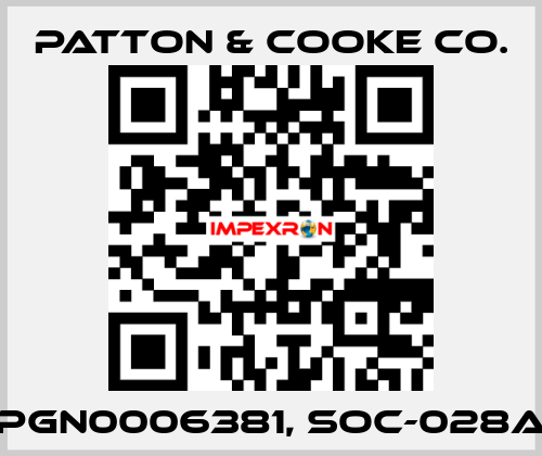 PGN0006381, SOC-028A Patton & Cooke Co.