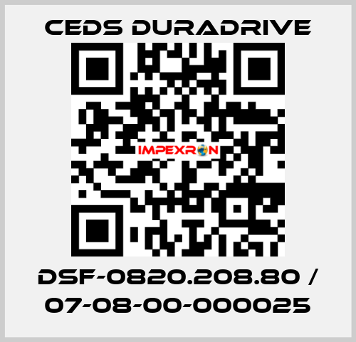 DSF-0820.208.80 / 07-08-00-000025 Ceds Duradrive