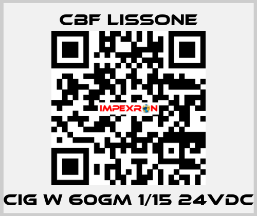 CIGW60GM0015-48201R CBF LISSONE