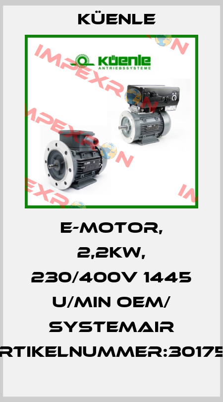 E-Motor, 2,2kW, 230/400V 1445 U/min OEM/ Systemair Artikelnummer:301754 Küenle