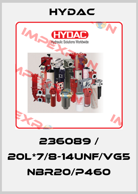 236089 / 20L*7/8-14UNF/VG5 NBR20/P460 Hydac