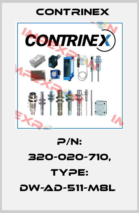 P/N: 320-020-710, Type: DW-AD-511-M8L  Contrinex