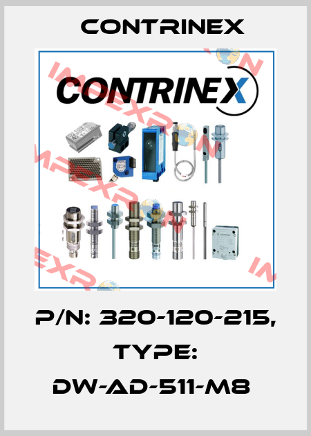 P/N: 320-120-215, Type: DW-AD-511-M8  Contrinex