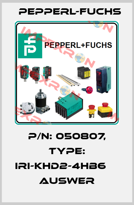 p/n: 050807, Type: IRI-KHD2-4HB6           Auswer Pepperl-Fuchs