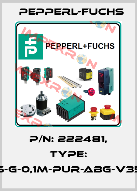 p/n: 222481, Type: V15-G-0,1M-PUR-ABG-V35-G Pepperl-Fuchs