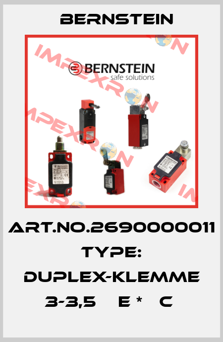 Art.No.2690000011 Type: DUPLEX-KLEMME 3-3,5    E *   C  Bernstein