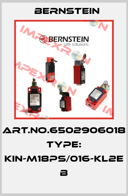 Art.No.6502906018 Type: KIN-M18PS/016-KL2E           B Bernstein