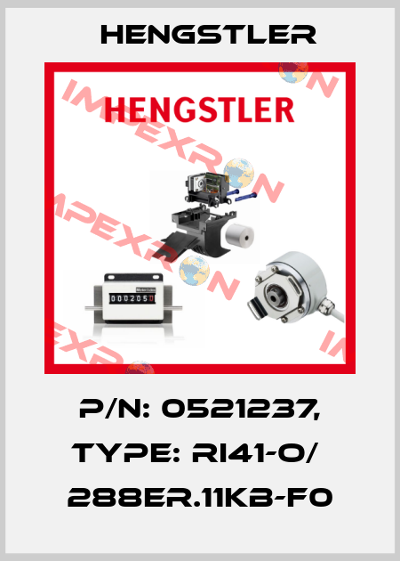 p/n: 0521237, Type: RI41-O/  288ER.11KB-F0 Hengstler
