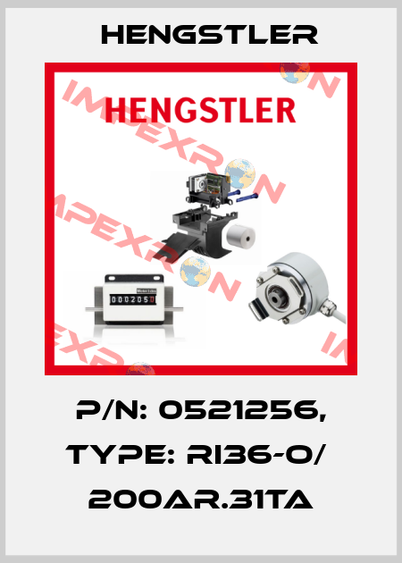 p/n: 0521256, Type: RI36-O/  200AR.31TA Hengstler