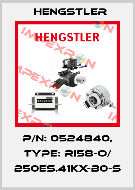 p/n: 0524840, Type: RI58-O/ 250ES.41KX-B0-S Hengstler