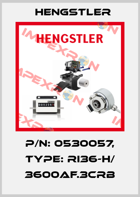 p/n: 0530057, Type: RI36-H/ 3600AF.3CRB Hengstler
