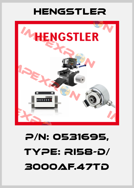 p/n: 0531695, Type: RI58-D/ 3000AF.47TD Hengstler
