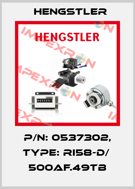 p/n: 0537302, Type: RI58-D/  500AF.49TB Hengstler