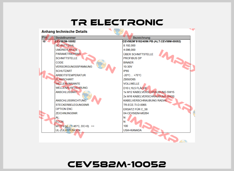 CEV582M-10052 TR Electronic