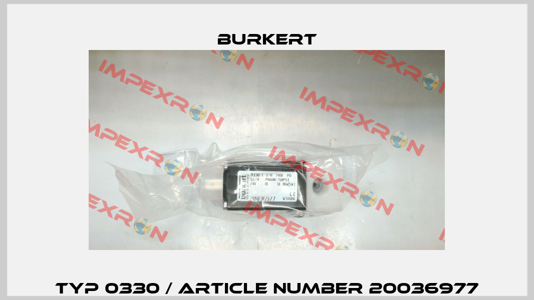 Typ 0330 / Article number 20036977 Burkert