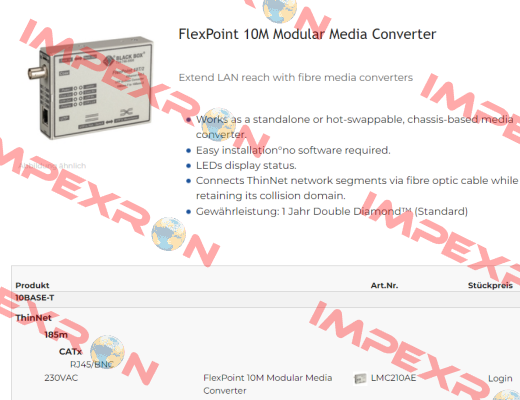 LMC210AE Black Box