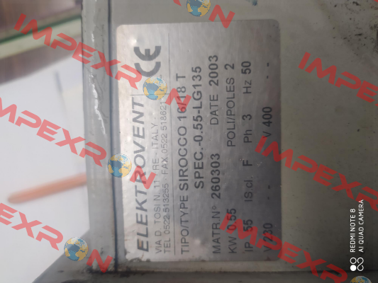 SIROCCO 16/18 T ELEKTROVENT