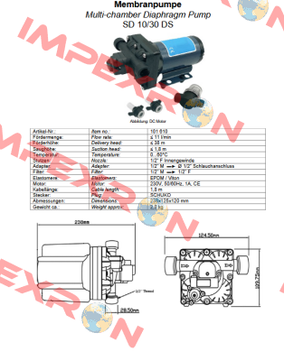 SD 10/30 DS / 101 610 Flojet Pump