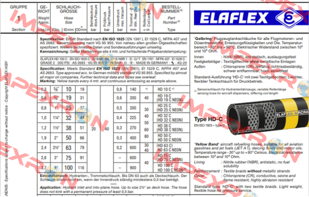 HD 50 C (25 m) Elaflex